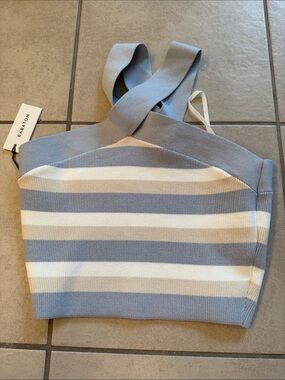 NWT Aritzia Babaton Sculpt Knit Criss Cross Crop